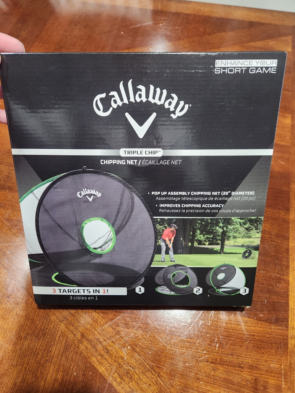 New Callaway Triple Chip Chipping Net - Black with Green Trim